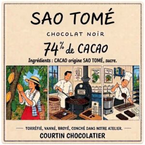Tablette de chocolat Sao tomé 74%