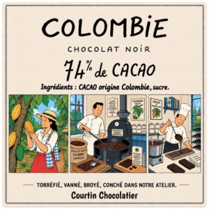 Tablette de chocolat Colombie 74%