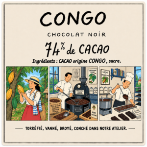 Tablette de chocolat CONGO 74%