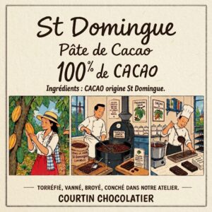 Tablette St Domingue pâte de Cacao 100%